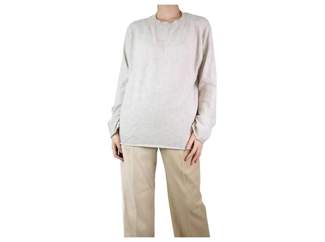 Sofie d'Hoore Light grey flecked jumper - size S Wool  ref.1199634