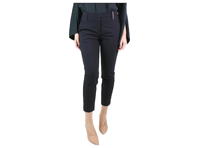 Brunello Cucinelli Black tailored wool trousers - size UK 10  ref.1199639