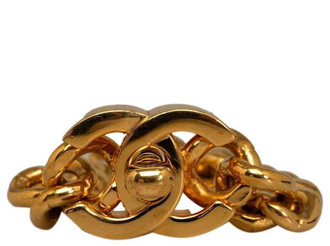 Chanel Gold CC Turn Lock Armband Golden Metall Vergoldet  ref.1199657
