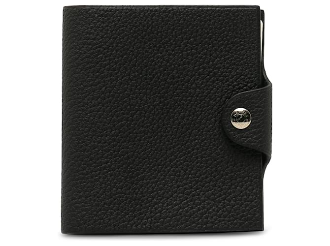 Hermès Hermes Black Ulysse PM Agenda Cover Leather Pony-style calfskin  ref.1199673