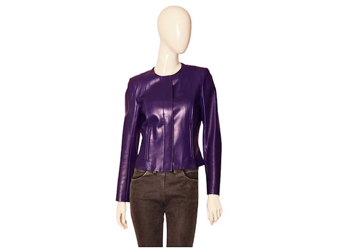 Céline Jackets Purple Leather  ref.1199739