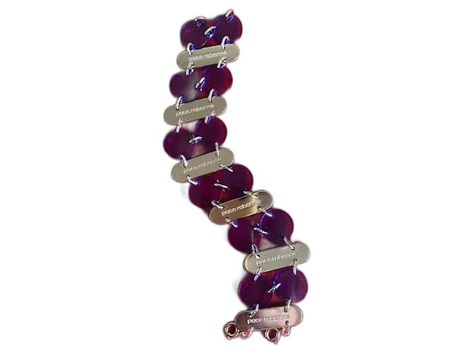 Paco Rabanne Bracelets Silvery Purple Metal  ref.1199750