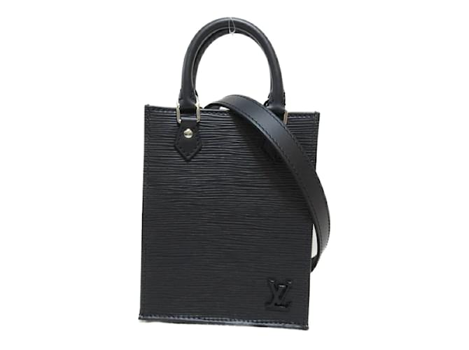 Louis Vuitton Epi Petit Sac Plat M69441 Black Leather  ref.1199815