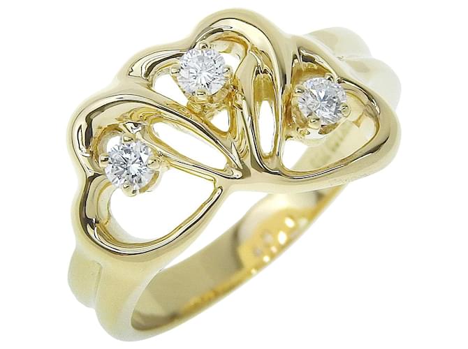 Tiffany & Co coração triplo Dourado Ouro amarelo  ref.1199886