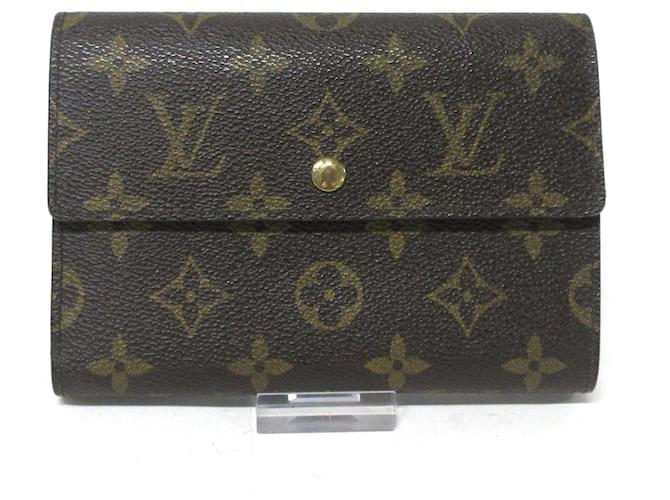 Louis Vuitton Porte Tresor Etui Papier Brown Cloth  ref.1199924