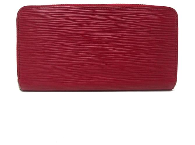 Louis Vuitton Zippy Geldbörse Rot Leder  ref.1199929