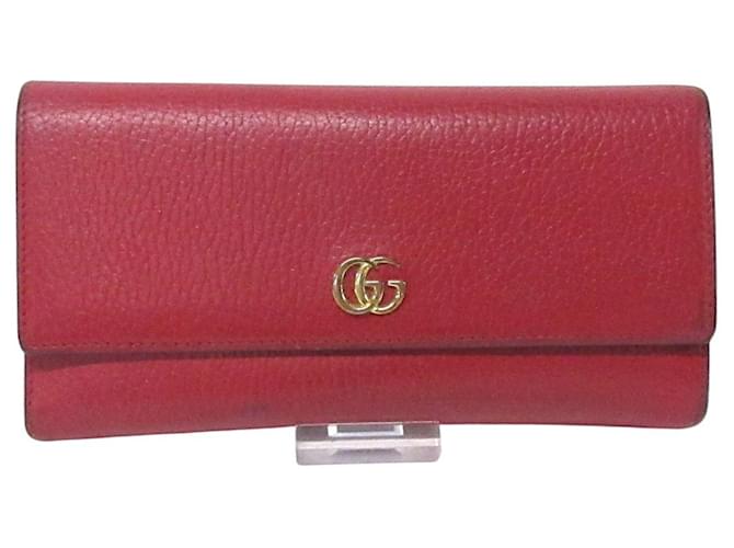 Gucci GG Marmont Rot Leder  ref.1199968