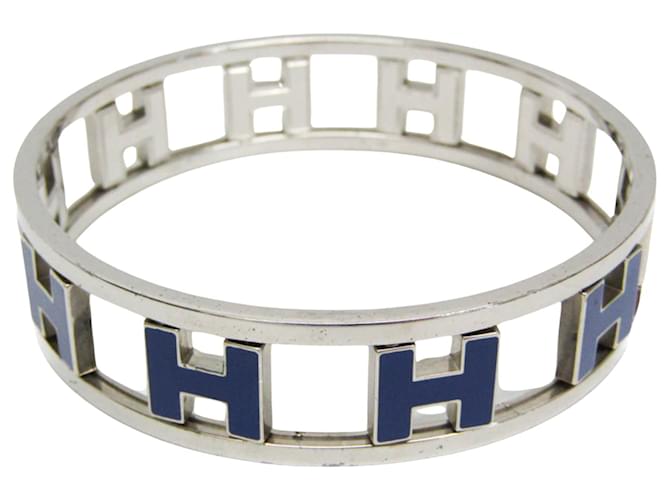 Hermès Hermes H Silber Metall  ref.1200038