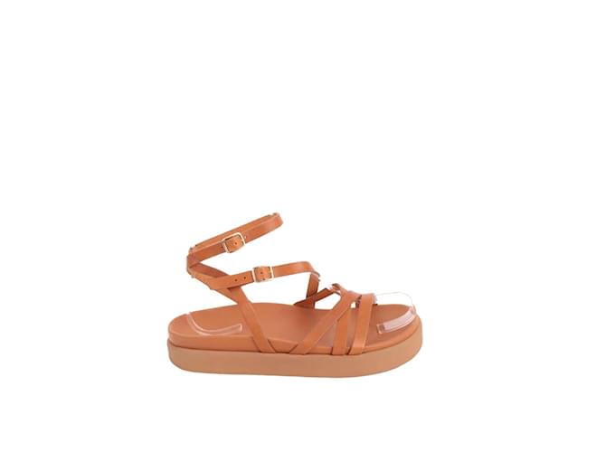 Bash Leather sandals Brown  ref.1200082