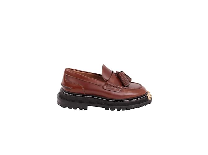 Sandro Leather loafers Brown  ref.1200087