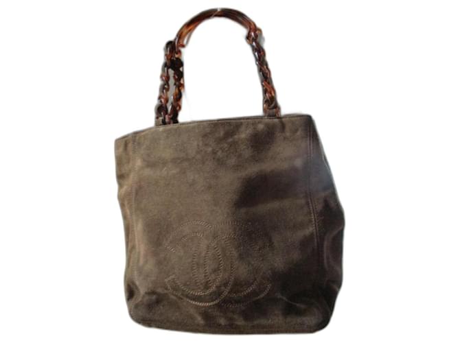 Chanel Tobacco-colored leather velvet bag. Chestnut  ref.1200116