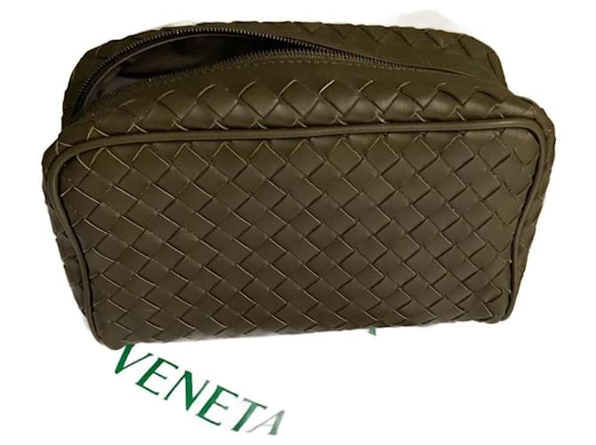 Bottega Veneta Kit da viaggio unisex Bronzo Pelle  ref.1200128