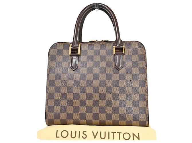 Louis Vuitton Triana Marrom Lona  ref.1200219
