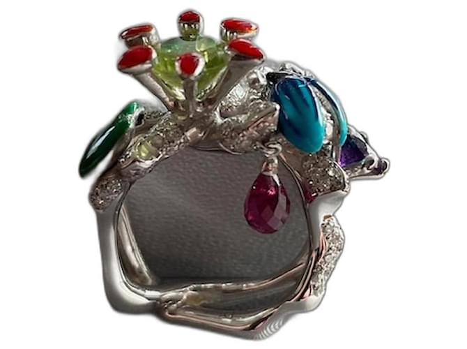 Dior high jewelry Milly Carnivosa Epinosa ring Multiple colors Diamond  ref.1200283