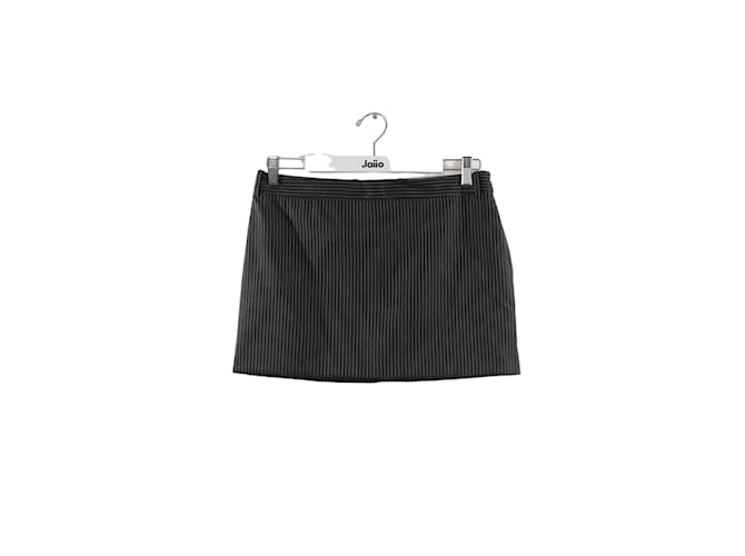 Saint Laurent Mini jupe en laine Noir  ref.1200360