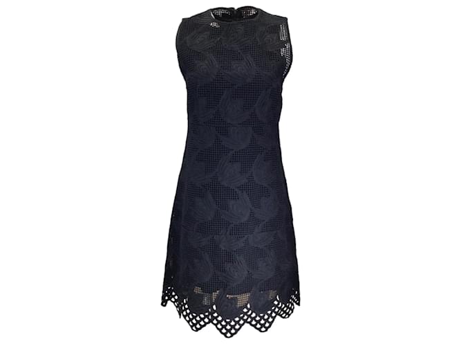 Autre Marque Marni Black Sleeveless Lace Dress Cotton  ref.1200410