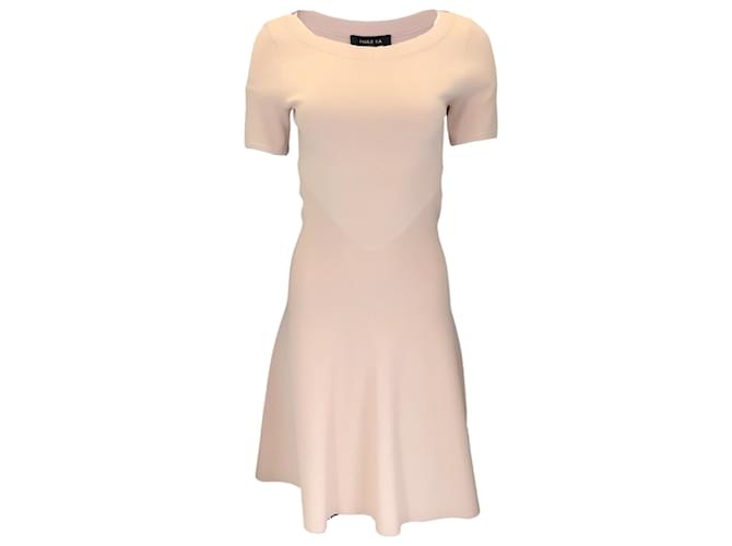 Autre Marque Paule Ka Light Blush Pink Viscose Knit A-Line Dress  ref.1200414