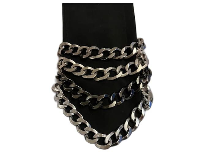 Collar size 3 Chanel ranks Silvery Steel  ref.1200532