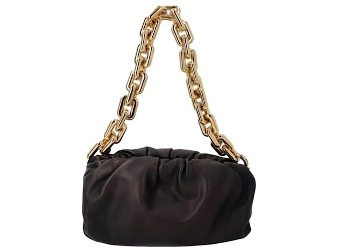 Bottega Veneta Chain Pouch in Black Calfskin Leather  ref.1200552