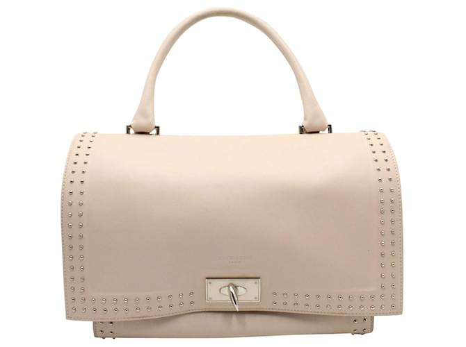 Givenchy Shark Studded Satchel in Nude Leather Flesh  ref.1200555
