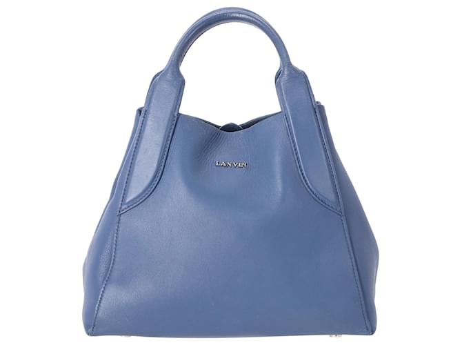 Lanvin Cabas Mini Bag in Blue Leather  ref.1200572