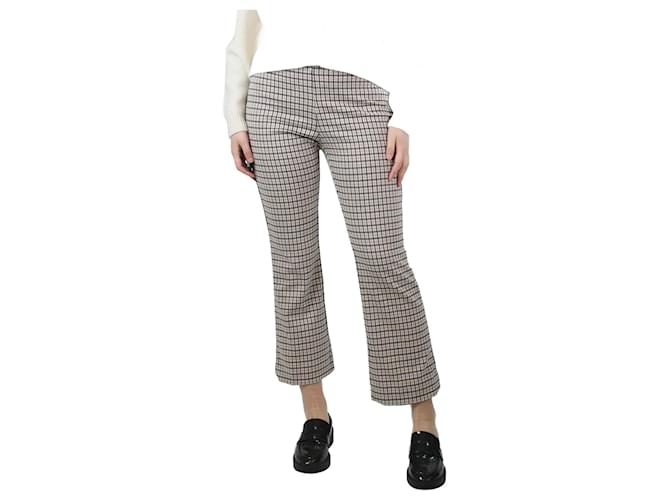 Autre Marque Beige check trousers - size UK 8 Polyester  ref.1200578
