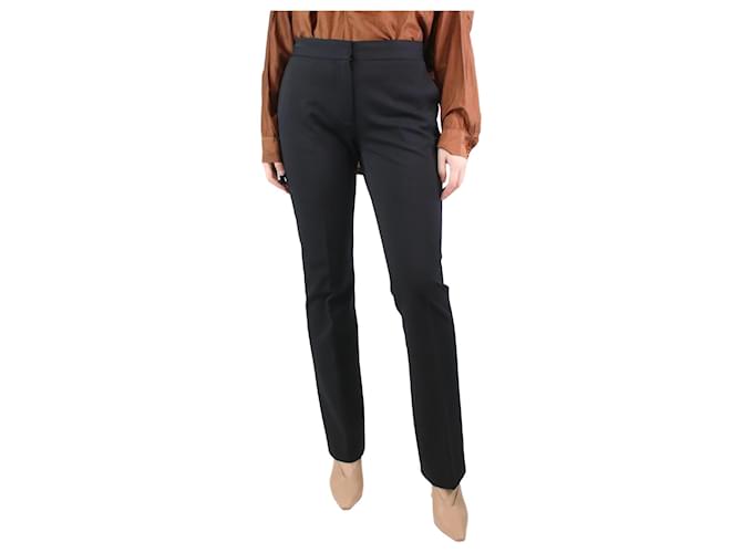 Victoria Beckham Black straight-leg tailored trousers - Size UK 10 Cotton  ref.1200581