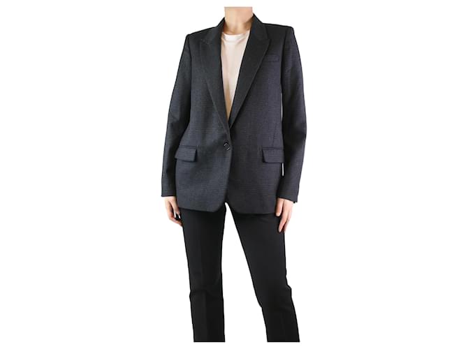 Isabel Marant Etoile Dark grey tonal checkered blazer - size UK 12 Wool  ref.1200584