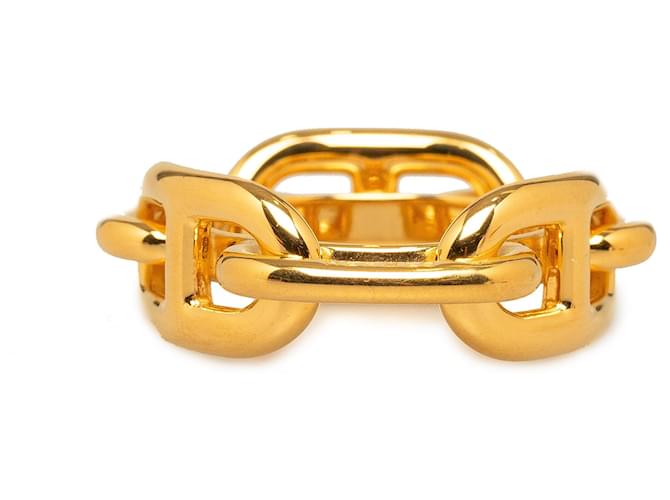 Ring Hermès Bague Foulard Régate Or Métal Plaqué or Doré  ref.1200618