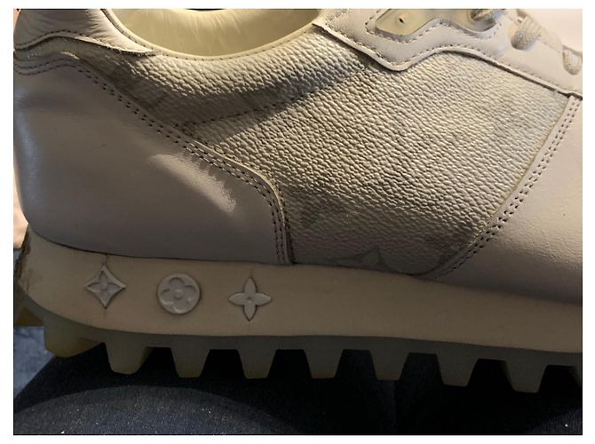 Louis Vuitton Monogram White Leather Sneakers Men 45