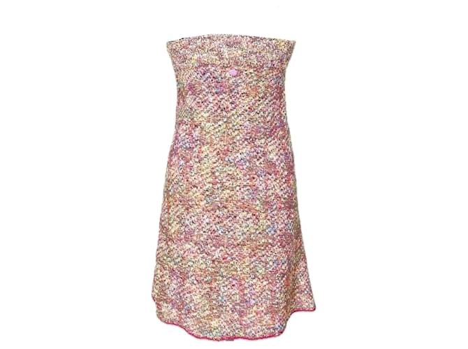 Chanel Robe bustier en tweed Multicolore  ref.1200703