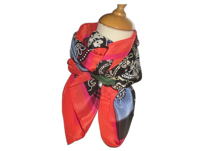 Sciarpa in seta multicolore Jean Louis Scherrer