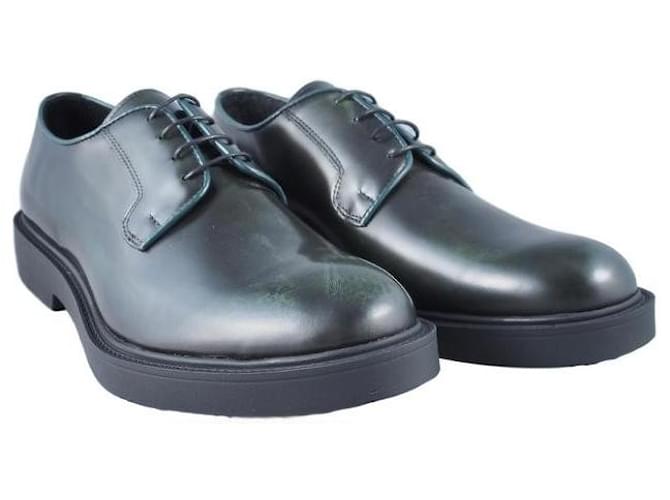 Autre Marque Borboniqua Napolitan formal men's shoes Black Dark green Leather Rubber  ref.1200742