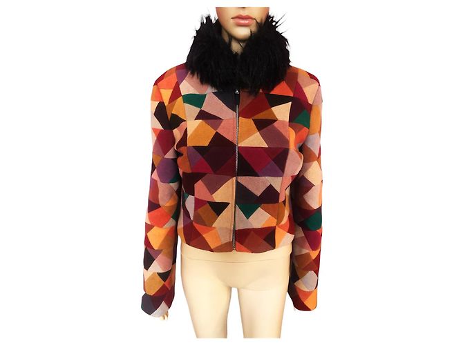 KENZO Giacche T.fr 38 WOOL Multicolore