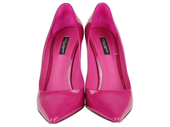 Dolce & Gabbana Fuchsia Pointed Toe Pumps Leather  ref.1200795