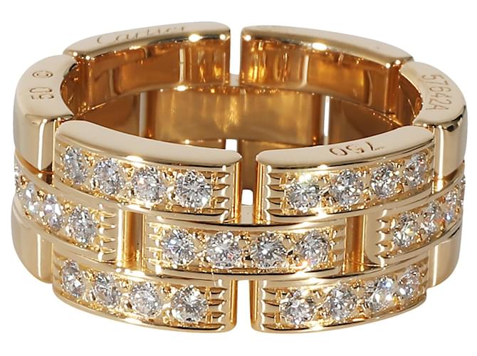 Cartier Maillon Panthère Band in 18K or jaune 0.53 ctw Métal Argenté Métallisé  ref.1200857