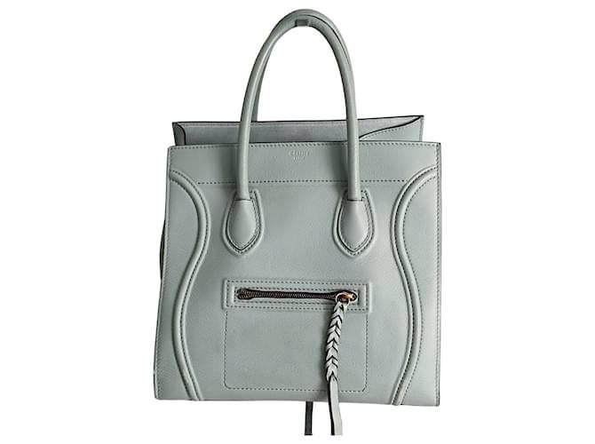 Céline Luggage handbag in powder blue leather Light blue  ref.1200876