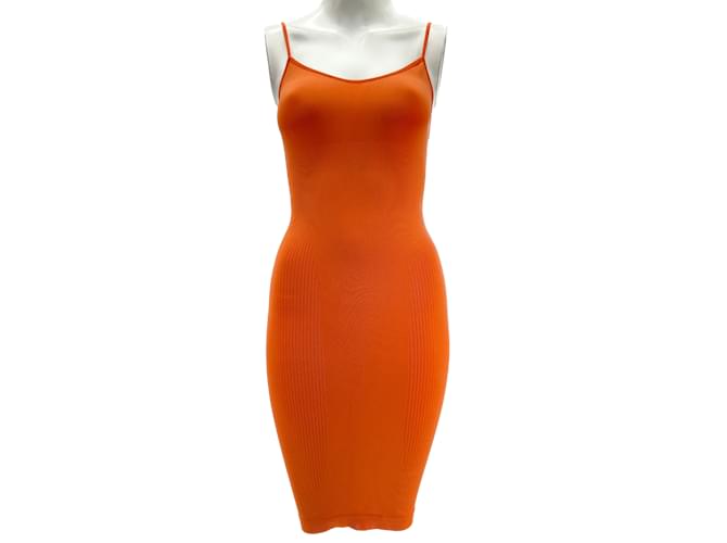 Alaïa ALAIA  Dresses T.fr 38 polyester Orange  ref.1200888