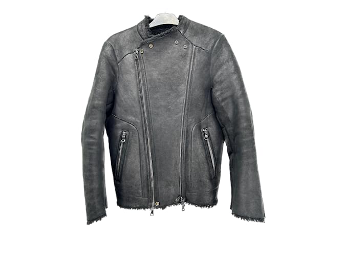 BALMAIN  Jackets T.International S Leather Black  ref.1200900