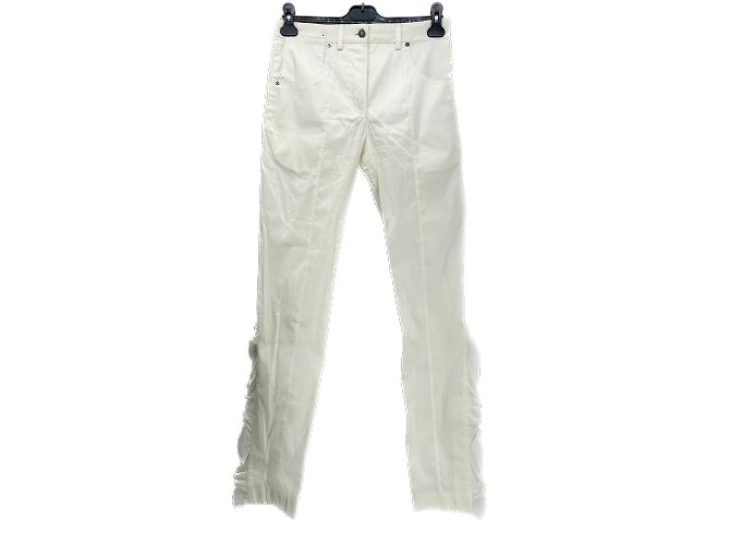 Pantalones Louis Vuitton T.FR 36 Algodón Blanco