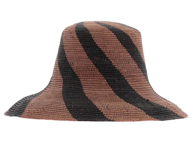 Autre Marque NON SIGNE / UNSIGNED  Hats T.cm 56 Wicker Brown  ref.1200916