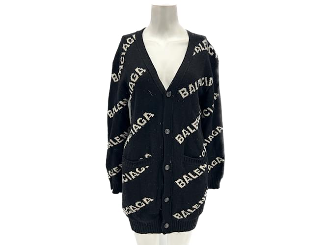 BALENCIAGA  Knitwear T.fr 34 Wool Black  ref.1200933