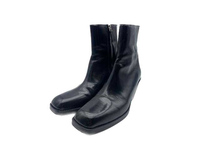 KHAITE  Ankle boots T.eu 37.5 leather Black  ref.1200961