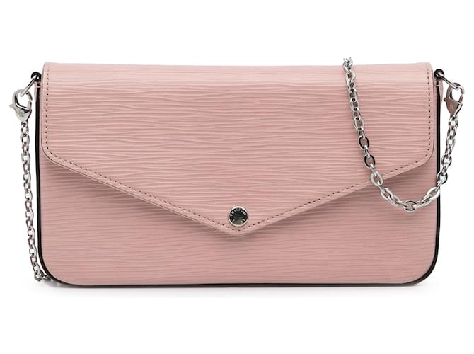 Louis Vuitton Pink Epi Pochette Felicie Leder  ref.1200995