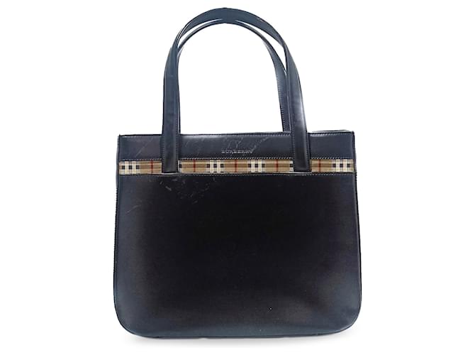 Burberry Black Leather Handbag Pony-style calfskin  ref.1201047