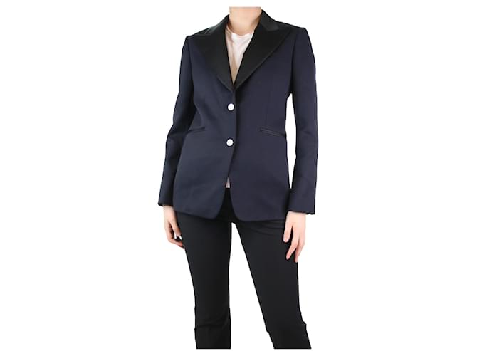 Hermès Blazer en laine bleu marine - taille UK 10  ref.1201093