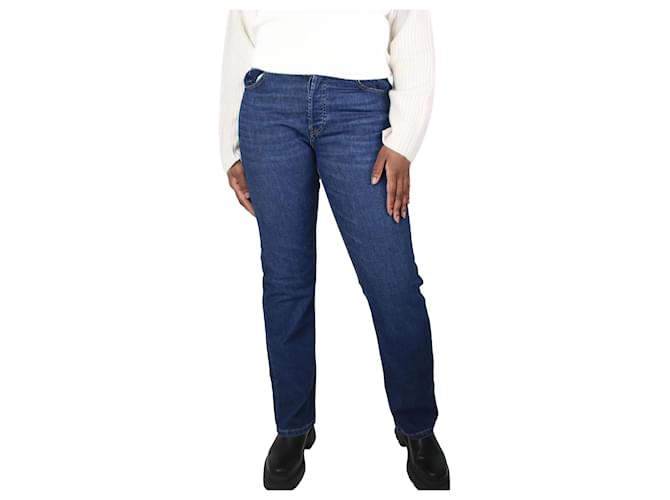 Alexandra Golovanoff Calça jeans azul com perna reta - tamanho UK 14 Algodão  ref.1201099