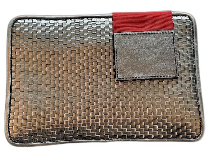 Dolce & Gabbana Clutch bags Silvery Metallic Leather  ref.1201145
