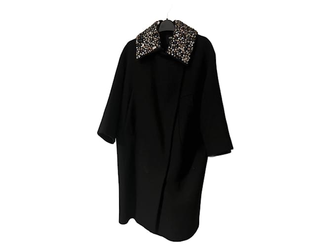 Asos Coats, Outerwear Black Wool  ref.1201150