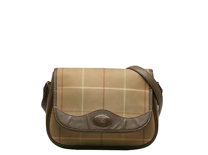 Burberry sac bandoulière à carreaux Nova Toile Beige  ref.1201204